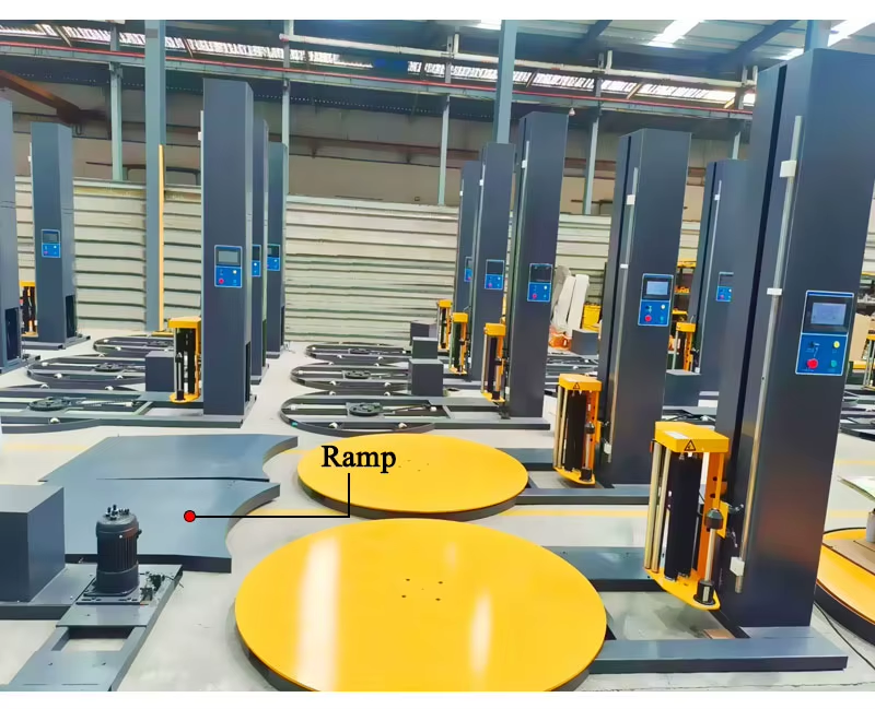 Fully Automatic Pallet Wrapping Machine with Adjustable Wrap Tension and Pre-Stretch Film Carriage