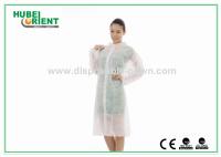 Colete de laboratório descartável não tecido antiestático/Vestidos de laboratório descartáveis com fecho Velcros