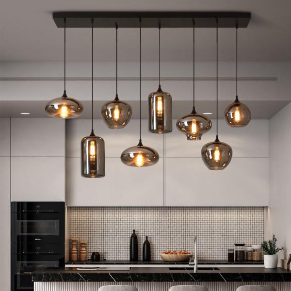 Nordic Pendant Light Hook Chandelier Industry aesthetic room decor Glass Lamp Modern Chandelier（WH-GP-174)