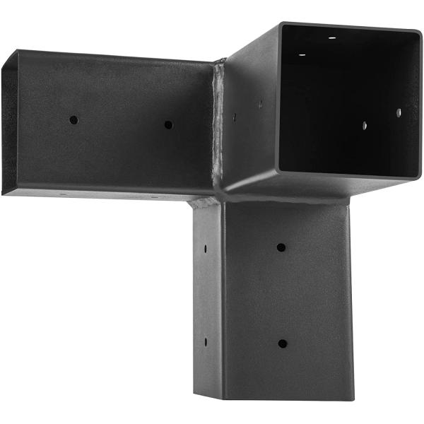 2.2kg Черная сталь 3-угольный правый угол скобки для Gazebo Дом на дереве Дом из бревна