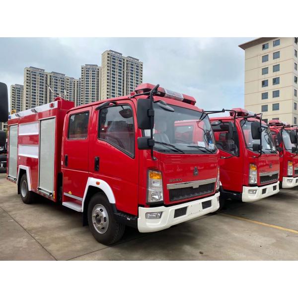 LHD Howo 116HP 6 утомляет тележку пожарного с цистерной с водой 3000L