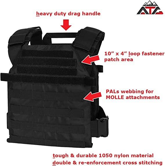 Xxl Airsoft Tactical Vest With Gun Holster Pistol Small Black 10 InchX12inch