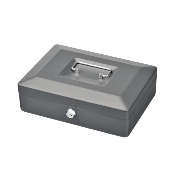 Wear Resistant 6 Compartment 10 Inch Cash Box Coin Storage Money Safe With Key Lock