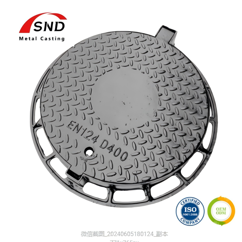 Ductile Cast Iron Manhole Cover EN124 Square Round Recessed Manhole Cover for Sewer Drainage