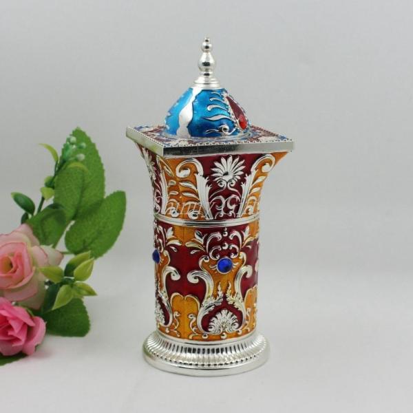 Shinny Gifts New High Quality Metal European Roman Style Column Shaped Toothpick Holder
