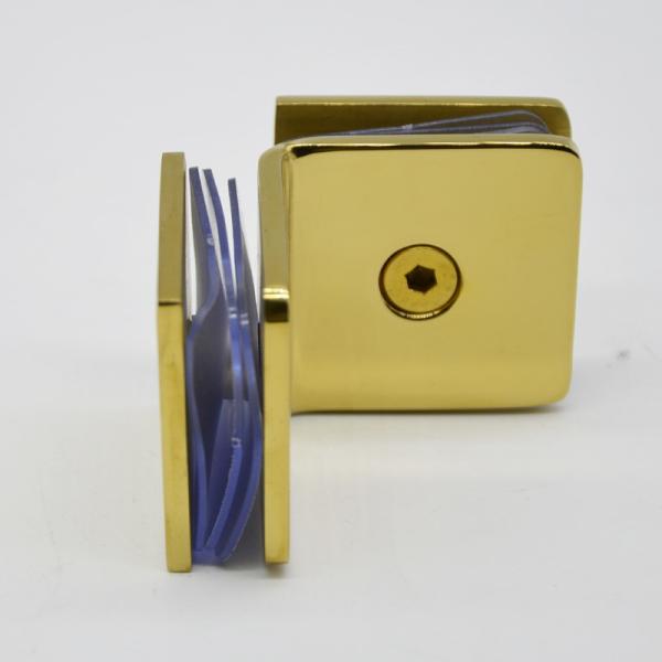 Clip Stainless steel glass to glass 90 degree, material SS304, finishing satin or mirror, for 9-12mm glass