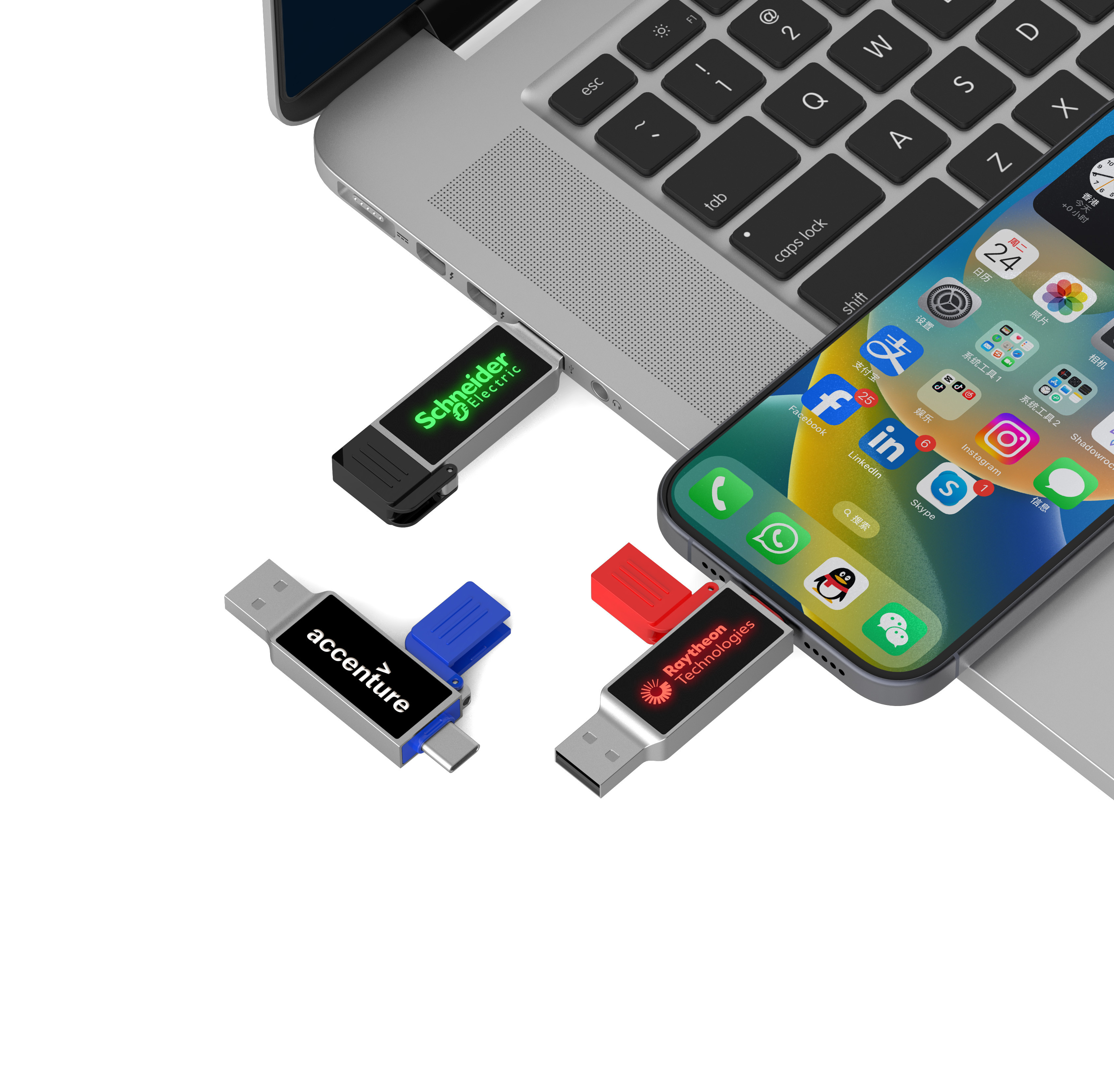 Небольшая белая коробка OTG USB флэш-накопители идеальный бизнес-компаньон