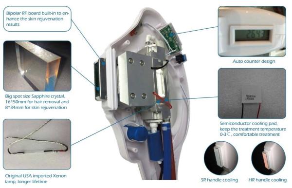 OPT Super Hair Removal IPL System FSR FHR SHR / fast hair removal machine / skin rejuvenation