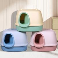 Big Mouth Monkey Corridor Cat Litter Box Blue Yellow Pink Kitty Litter Box