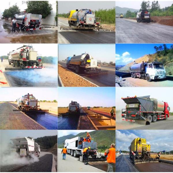 Тележка раздатчика асфальта Синотрук Донфенг 4С2, автоцистерна битума 6,7 КБМ