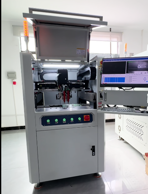 HP-D30-B automatic PCB dispensing machine| SMT and PCBA production. ±0.02 mm repeatability| piezo jet dispensing| CCD vision | SMEMA inline integration