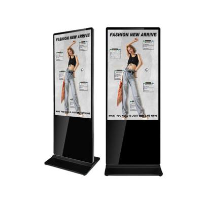Affichage LCD intérieur de 55 pouces écran tactile kiosque 1920x1080 2k affichage Android plancher debout banque signalisation numérique