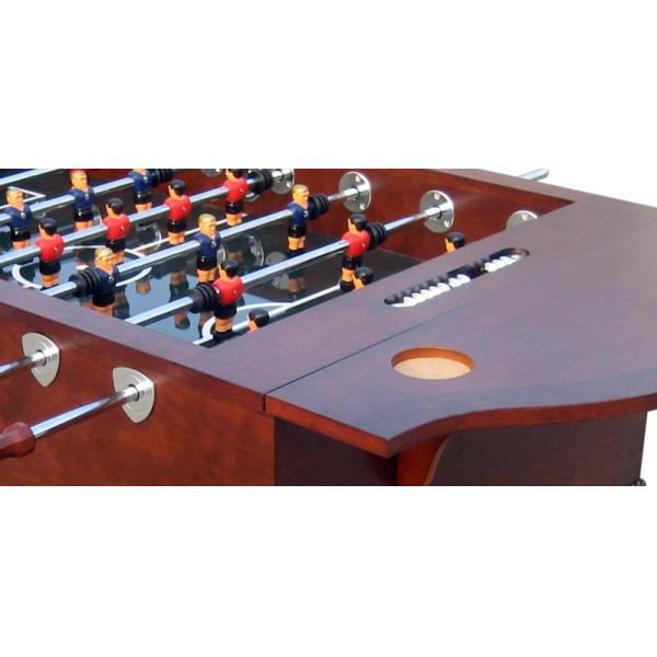 Wood Veneer Soccer Game Table Premier Foosball Table With Solid Steel Rods