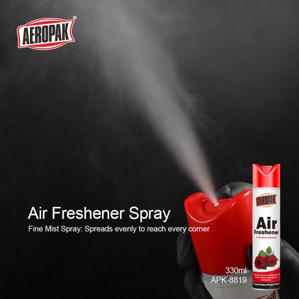 Aeropak 330ml Eco-Friendly Aerosol Rose Scent Air Freshener Spray for Home & Car Indoor Use Long Lasting