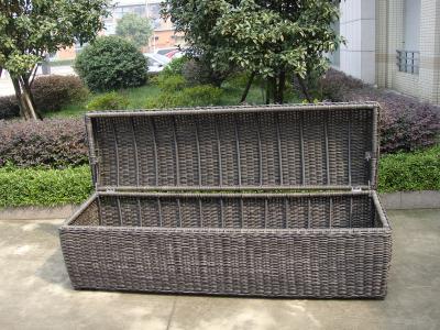 Waterproof Grey Resin Wicker Storage Box For Hotel , 1200*600*650mm