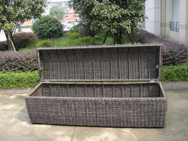 Waterproof Grey Resin Wicker Storage Box For Hotel , 1200*600*650mm