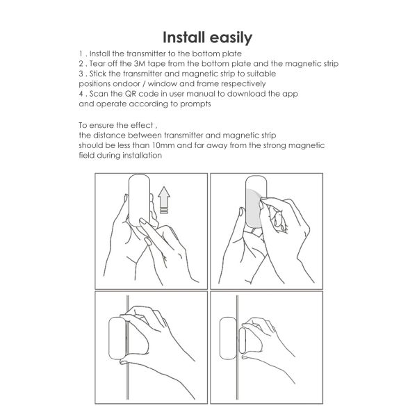 Wifi Wireless Door Contact Sensor With Instant Phone Notification Smart Scene Automation