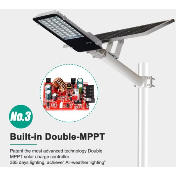 IP65 Waterproof Solar LED Street Light 100-500W Customizable with 2700-6000K CCT for Garden and Road Lighting