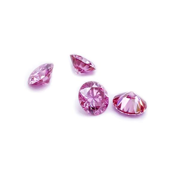 Fábrica Grosso Rosa Moissanite Diamante Redondo Brilhante Corte 3.0mm-12.0mm VVS1 moissanite soltas pedras 4 quilates anel