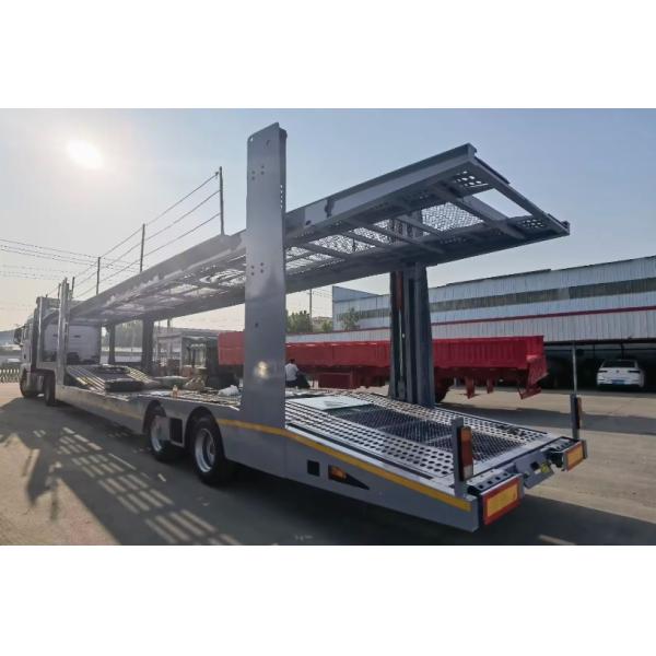 CIMC Factory Direct Quality Stainless Steel 2 Axle 8-9 Load Car Transport Semi Trailer