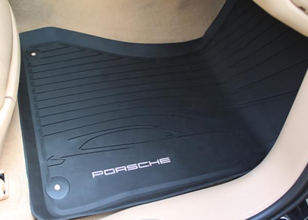 PVC Black Floor Mats for Porsche Macan 2014 2016 , Foot Mat with Original Style Logo