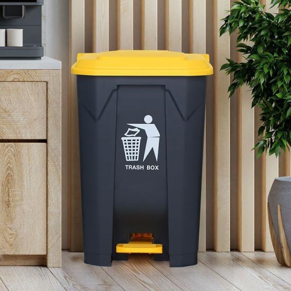 100L Factory High Quality Street Garden Rectangular Double Recycle Trash Can Foot Pedal Dustbin for Outdoor