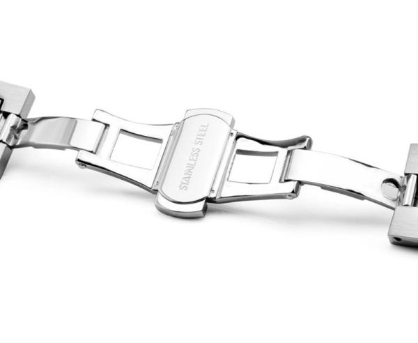 Sliver Chain Strap / Watch Band Replacement For Man Watch Logo Custom