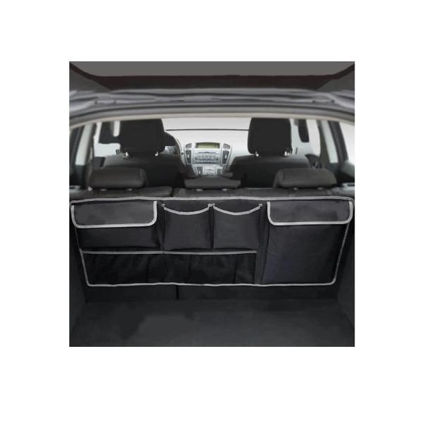 Premier SUV Truck 4 Pockets 2 Mesh Pouches Car Trunk Hanging Back Seat Storage Bag Organizer