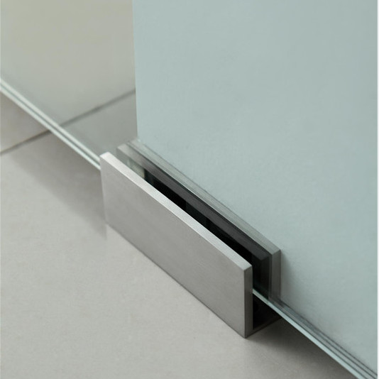 Алюминиевые закаленные стеклянные двери для душа из нержавеющей стали