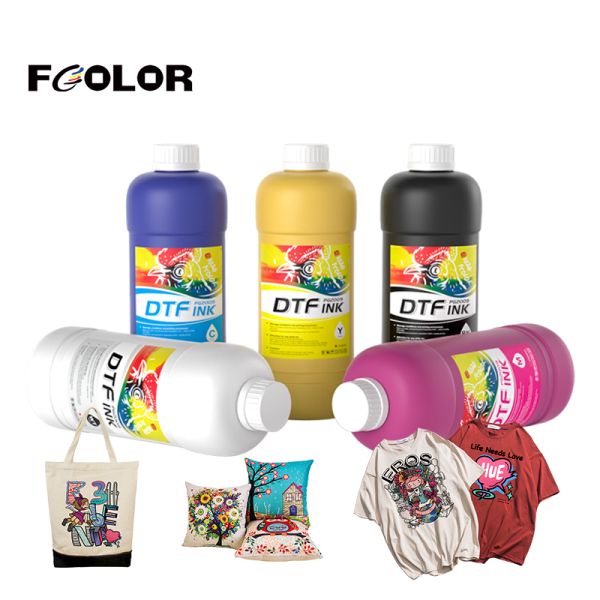 Fcolor No Clog Direct to Film White Ink CMYK Heat Transfer Printing DTF Ink for DTF Printer