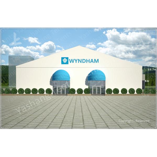 Weather and Fire Resistant Array Pagoda Fabric White Luxury Outdoor Canopy High Peak Aluminum Tent