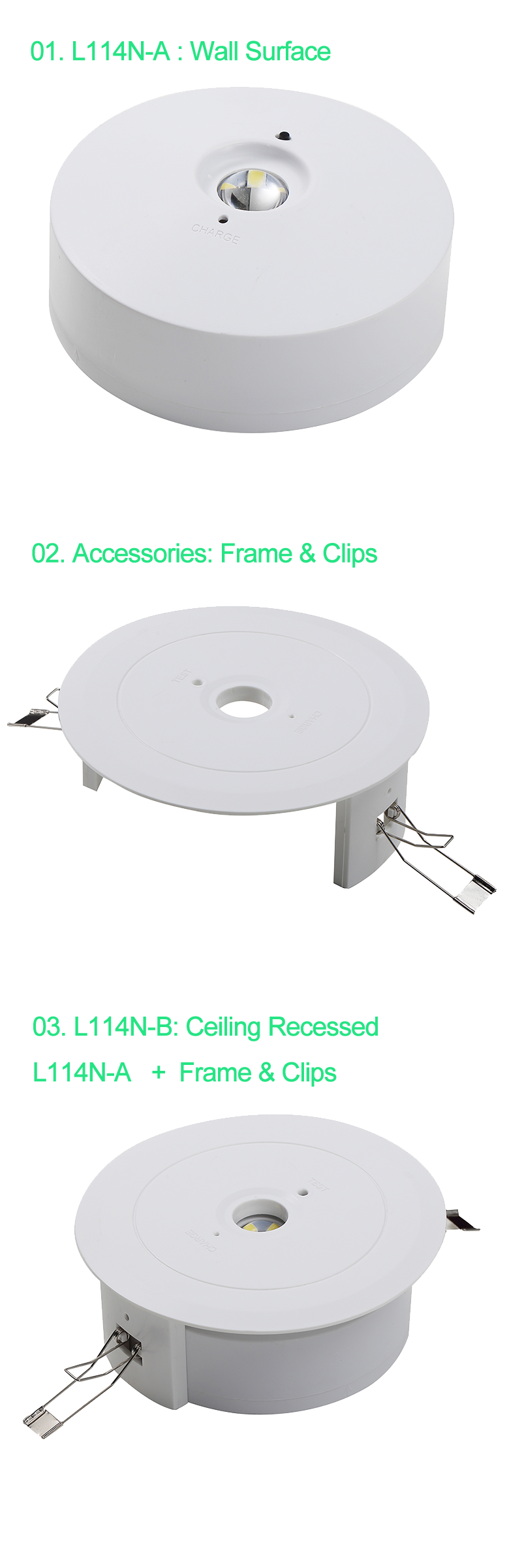 Commercial Rechargeable Emergency Light with 3 Hours Operation 220V Input and 5pcs SMD LED