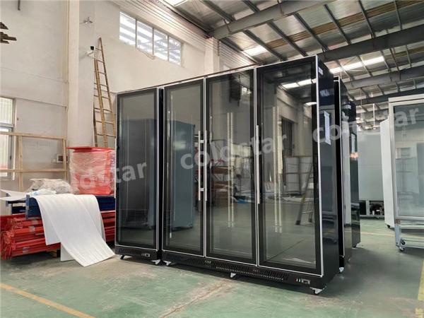 4 Glass Doors Beer Bottle Juice Cold Drink Vertical Display Beverage Showcase Cooler