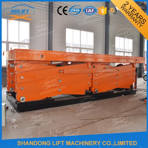 Adjustable Hydraulic Stationary Warehouse Mechanical Scissor Lift , Hydraulic Scissor Lift