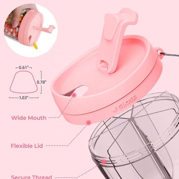 Custom Container 150Ml Red Pink Empty Supplement Vitamin Capsule Pill Plastic Bottle for Packaging