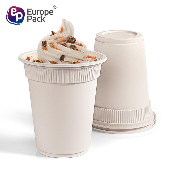Food grade corn starch 12 oz disposable biodegradable smoothie cups