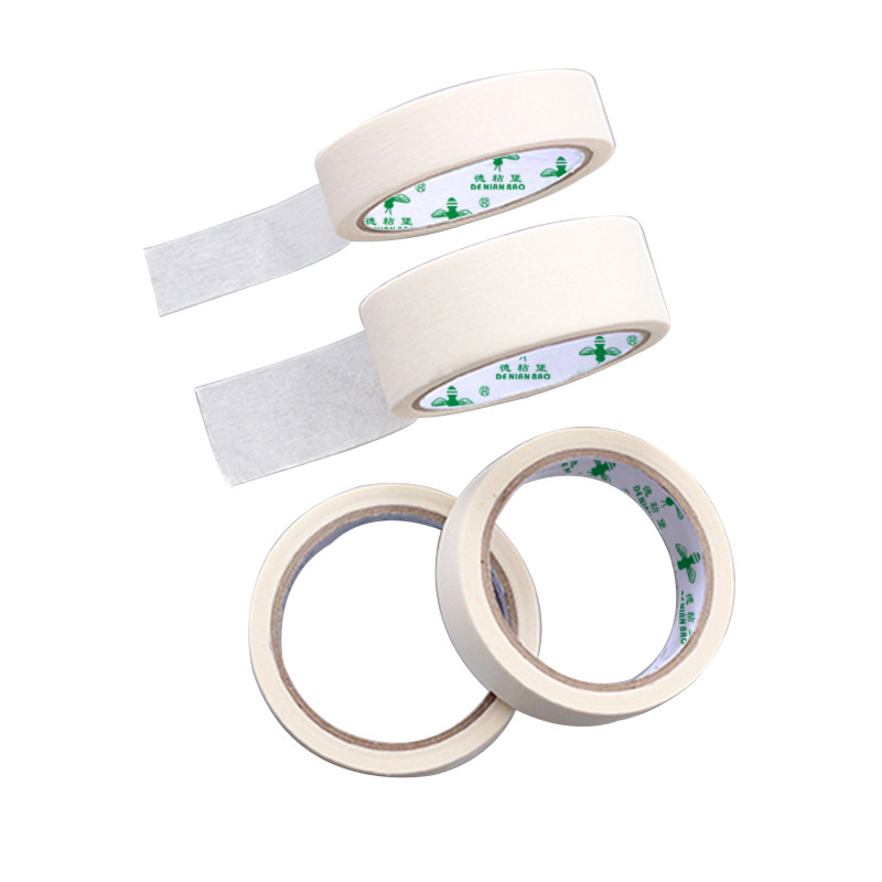 1 Inch Width Embossed Paper White Painters Tape Rubber Adhesive