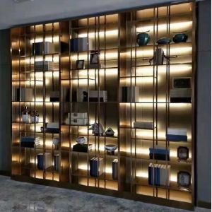 Diviseur d'étagère en métal de salon d'étagère de décor en métal de séparateur d'étagère