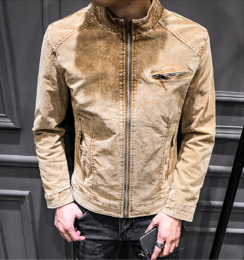 Men's Fashion wholesales 100% cotton stone washed classical jacket/retro jacket