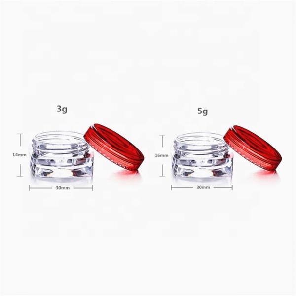 ABS Face Cream Jar 3g 5g Acrylic Cosmetic Containers OEM