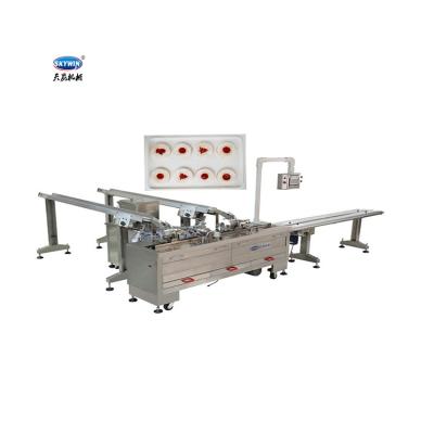 Industrial Two Lanes Cream Sandwich Biscuit Machine On Edge Packing Biscuit Machine
