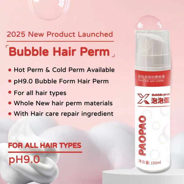 Crème permanente pour cheveux naturels, longue durée, mousse permanente organique