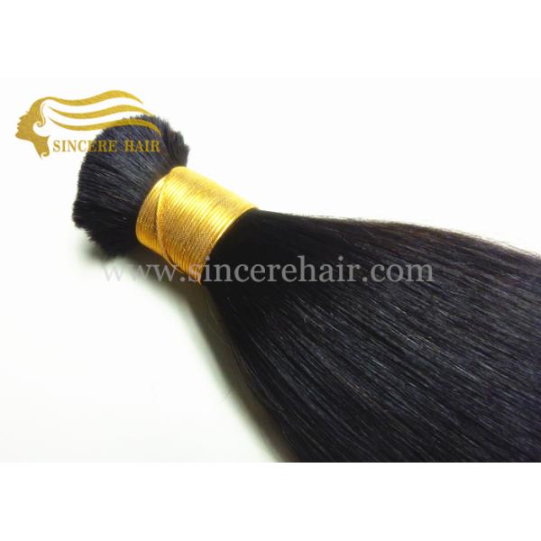 22" Virgin Human Hair Bulk for sale - 22" Black Real Virgin Remy Human Hair Bulk Extensions For Sale 20