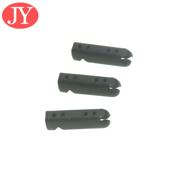 jiayang aglet matte black color  color 25mm flat  cord laser logo metal tipping for hoodies