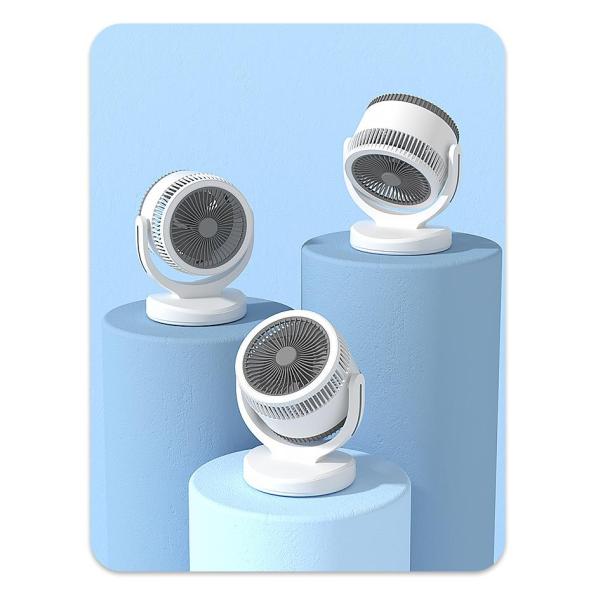 360° Rotary Mini Desktop Turbine Convection Ventilator for Household Table Installation
