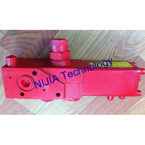 Red Hyva Dump Truck Valve 14767322 Mounted In Line On Oil Tank Single Pressure