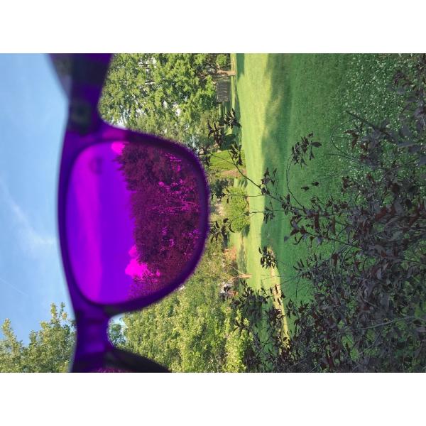 Violet Tinted Glasses UV UVB Lens Light Colour Therapy Sunglasses