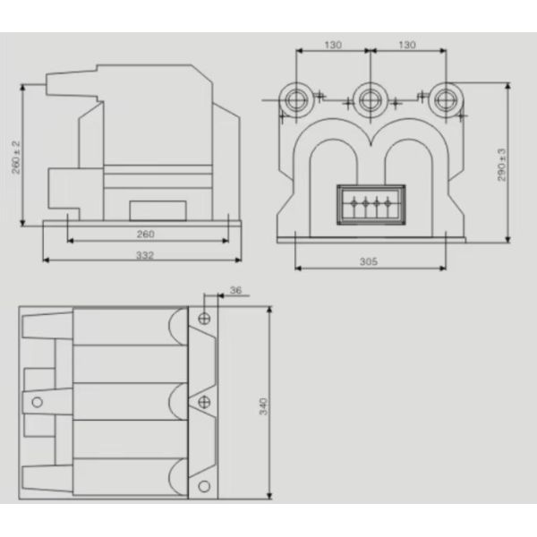 Industrial Indoor Voltage Transformer Single Phase / Three Phase CT Transformer With Max Output 500VA