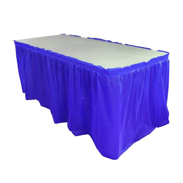 Polyester Banquet Table Skirts , Wedding / Engagement Party Decorations