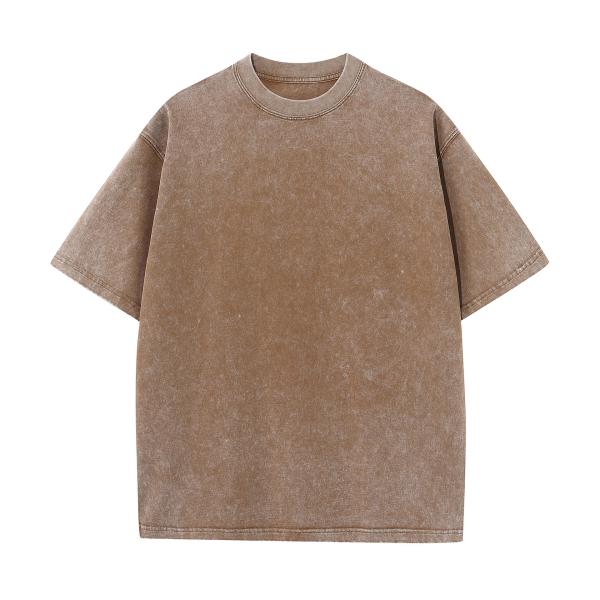 Loose Version 100%Cotton 230G Heavyweight Washed Streetwear T-Shirt for Oversize Men